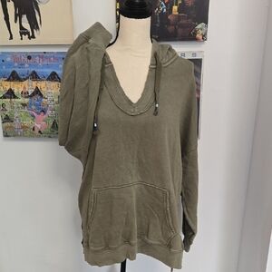 Aerie Sage Green Distressed Women's Hoodie
